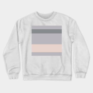 A prime combination of Very Light Pink, Philippine Gray, Silver and Lotion Pink stripes. Crewneck Sweatshirt